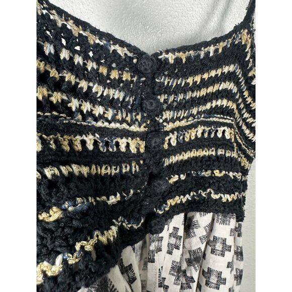 By Anthropologie Freida Layered Sweater Tank Top Cut Out Knit Size Small - Picture 6 of 9